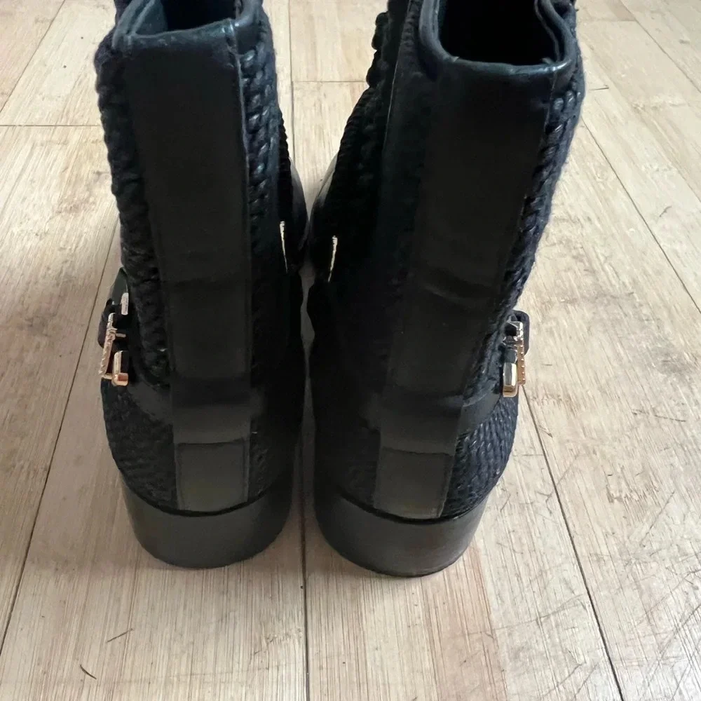 IVY KIRZHNER Women's Leather Bond Engineer Mid Top Boots in Asphalt Sz 7…